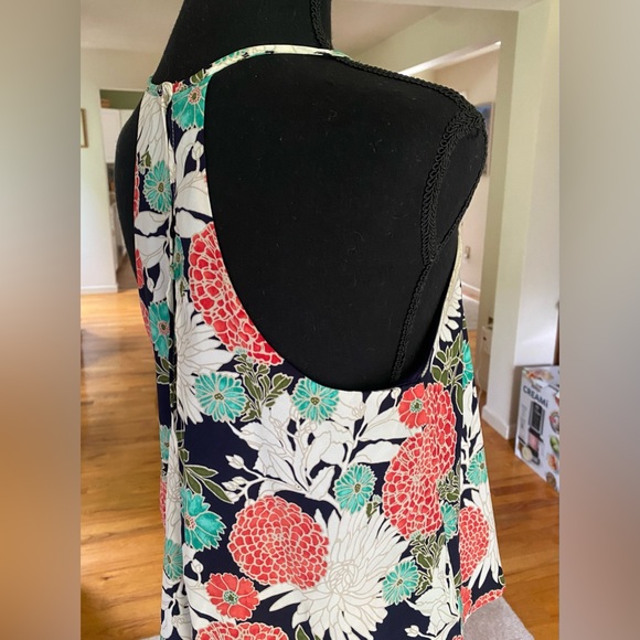 dee elle Floral Summer Halter Romper Turquoise Coral - Picture 9 of 14